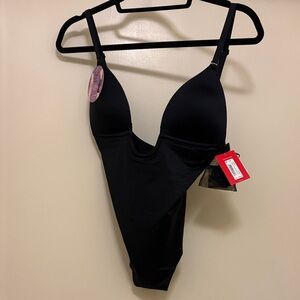 SPANX Very Black Plunge Bodysuit